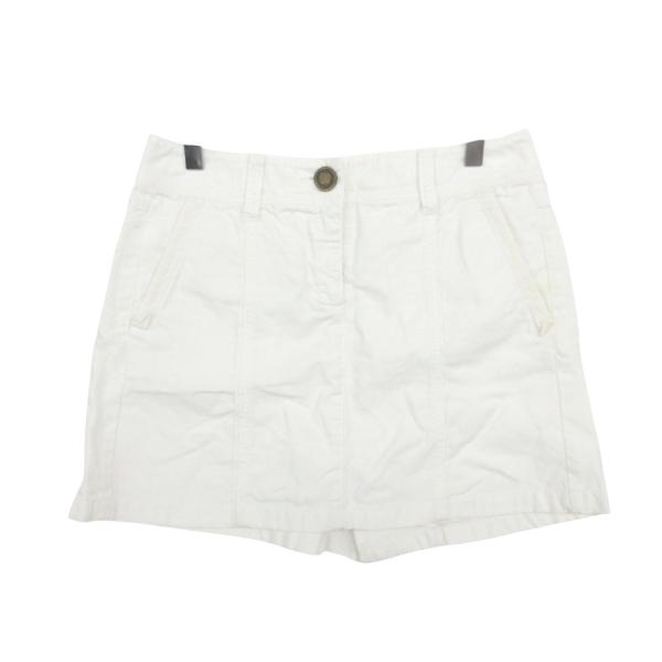 SPORTMAX スポーツマックス CODE ミニスカート ホワイトデニム 台形 タック ボトムス ...