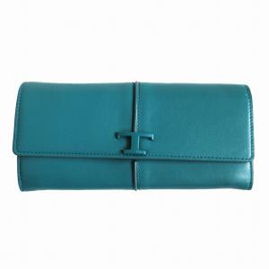 TOD’S トッズ 三つ折り財布 T タイムレス カーフスキン ミディアム レザー ゴールド金具