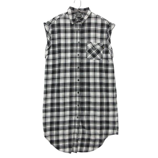 STUSSY WOMEN ステューシーウーマン ワンピース チェック柄 ノースリーブ シャツ バック...