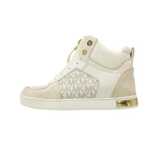 Michael Kors マイケルコース スニーカー ハイカット ジップ シューズ MK ロゴ ホワイト レディース