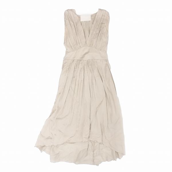 MYLAN マイラン クリンクル ワンピース マキシ丈 ロング ノースリーブ コットン シルク F ...