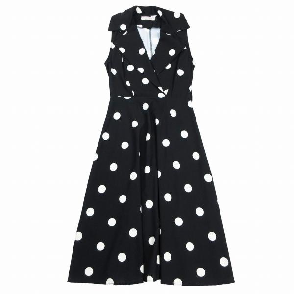 RINASCIMENTO リナシメント ドット柄 シャツ ワンピース ロング丈 ノースリーブ サイズ...