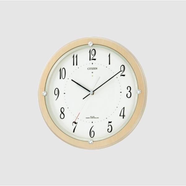 CITIZEN 木枠(MDF) 電波ソ−ラー時計 掛け置き兼用 4MY798-007