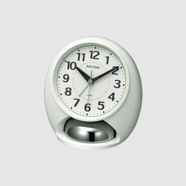 RHYTHM(リズム) タフバトラーラウド 大音量目覚まし時計 ホワイト 白 4RA480SR03