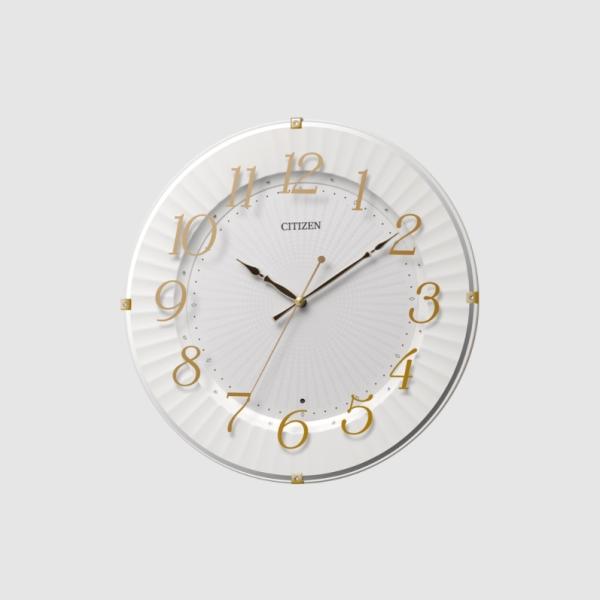 CITIZEN スタンダード 電波掛時計 クリスタル飾り 8MY537-018
