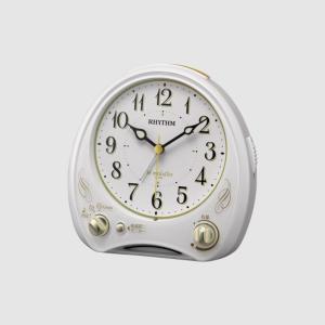 RHYTHM(リズム) アリアカンタービレN 目覚まし時計 ホワイト 8RM400SR03｜re-net