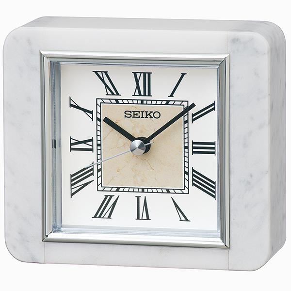 SEIKO 白 天然 大理石枠 置時計 BZ362W
