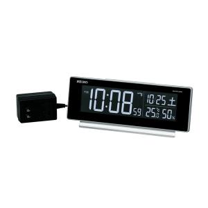 SEIKO セイコー C3 series カラーLED表示 電波 デジタル置時計 交流式  温湿度／カレンダー表示 DL207S｜re-net