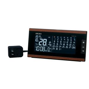 SEIKO マンスリーカレンダー機能 デジタル 電波目覚まし時計 DL212B｜re-net