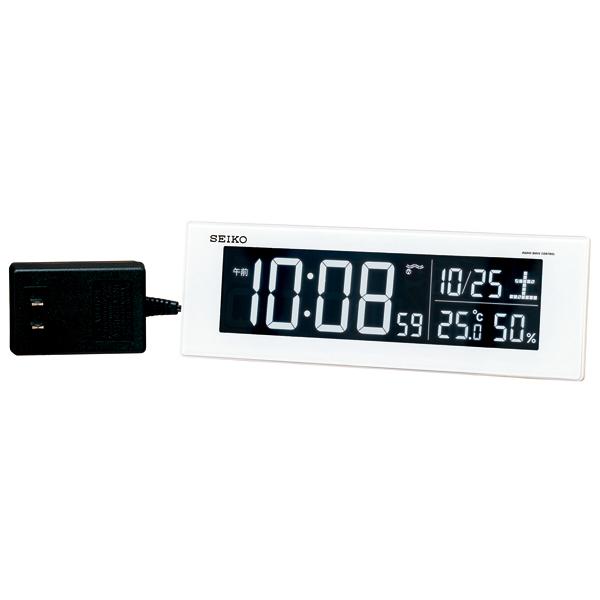 SEIKO セイコー C3 series カラーLED表示 電波 デジタル置時計 交流式 温湿度／カ...