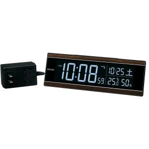 SEIKO セイコー C3 series カラーLED表示 電波 デジタル置時計 交流式 温湿度／カレンダー表示 DL306B｜re-net