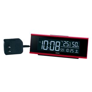 SEIKO セイコー C3 series カラーLED表示 電波 デジタル置時計 交流式 温湿度／カレンダー表示 DL307R｜re-net