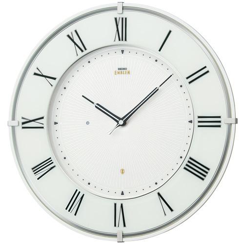 SEIKO EMBLEM セイコーエムブレム 木枠 電波掛け時計 HS542W
