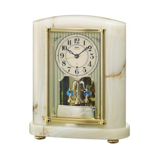 SEIKO EMBLEM セイコーエムブレム オニキス枠 電波 置時計 HW465G