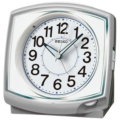 SEIKO スタンダード トラベラ アナログ 目覚まし時計 シルバー KR891S