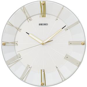 SEIKO プラスチック枠 白 アナログ電波掛時計 KX214H｜re-net