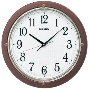 SEIKO プラスチック枠 茶 アナログ電波掛時計 KX217B｜re-net