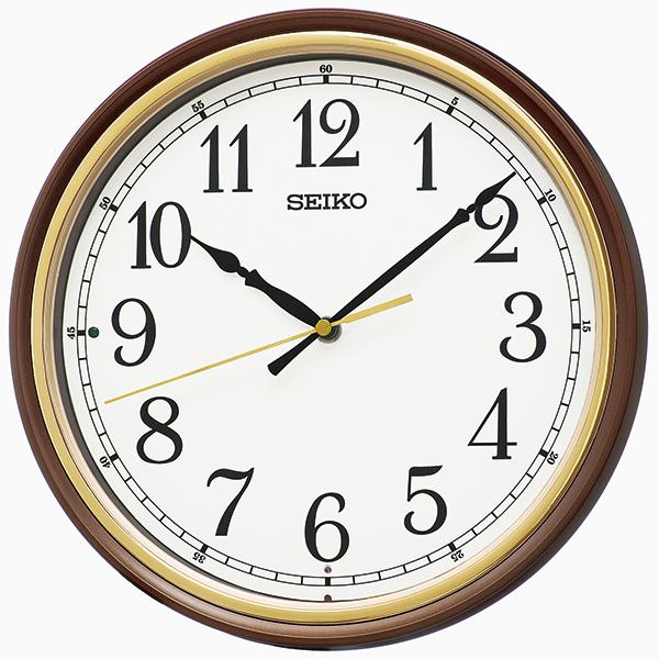 SEIKO プラスチック枠 茶 アナログ電波掛時計 KX271B