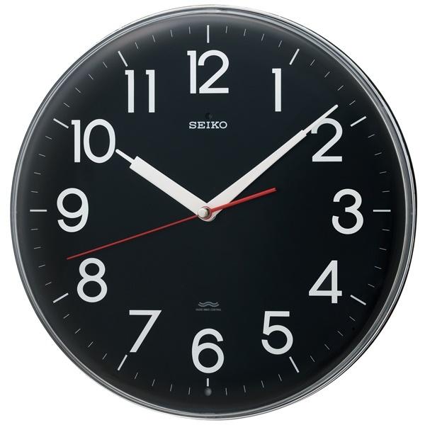 SEIKO プラスチック枠 白 アナログ電波掛時計 KX301K