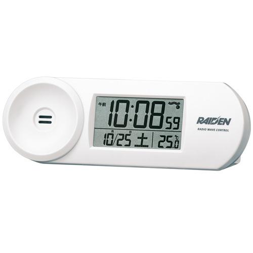 SEIKO 大音量目覚まし時計 ライデン カレンダー/温湿度表示 デジタル電波置時計 NR532W