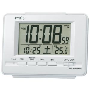 SEIKO PYXIS(ピクシス) スタンダード 電波 目覚まし時計 日付／温湿度表示機能付き NR535H｜re-net
