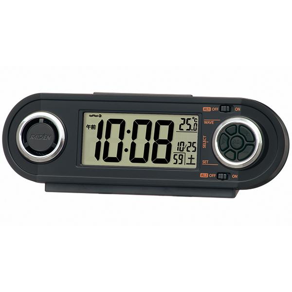 SEIKO 大音量目覚まし時計 ライデン カレンダー/温湿度表示 デジタル電波置時計 NR537K