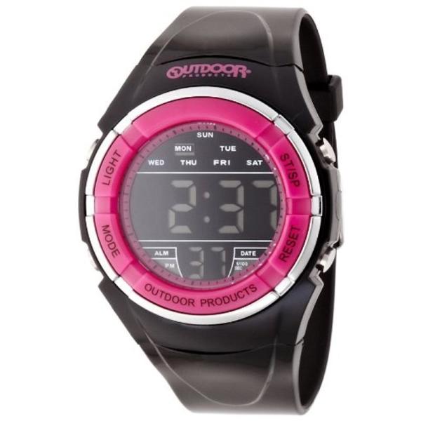 アウトドアプロダクツOUTDOOR PRODUCTS デジタルウォッチ ODP504 BK/PI 正...