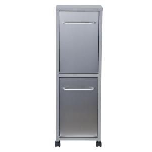 【セール中につき2100円OFF】セトクラフト 室内用ゴミ箱（容量合計40L） TRASH DOUBLE（ステングレー）S23-0592【9/29まで】｜re-net