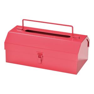 【在庫限り】セトクラフト ティッシュケース スチール製 ツールボックス型 レッド SI-3270-RD【メーカー生産終了品】｜re-net
