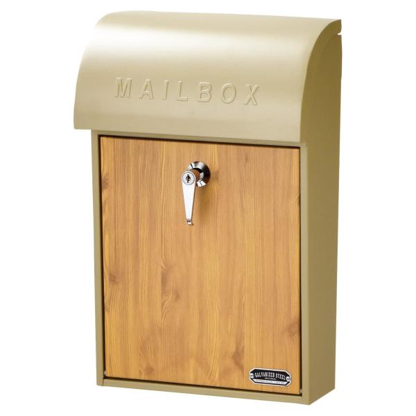 セトクラフト 壁掛けポスト GALVA グレージュ＆パイン  SI-3947