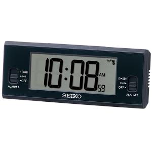 SEIKO 電波 デジタル 目覚まし時計 温湿度表示／液晶表示切替機能付き(アラーム2チャンネル) SQ321K｜re-net