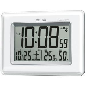 SEIKO 電波デジタル 掛け置き兼用 温湿度表示付き SQ424W｜re-net