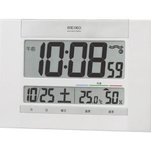 SEIKO 電波 デジタル時計 掛け置き兼用 温湿度表示/快適度表示付き SQ429W｜re-net