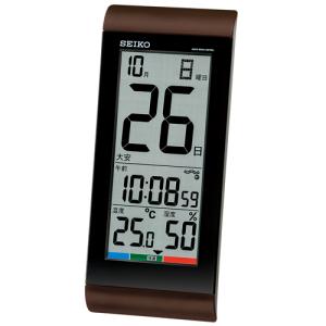 SEIKO 日めくり機能付き 温度湿度表示 デジタル 掛置き兼用 電波時計 SQ431B｜re-net