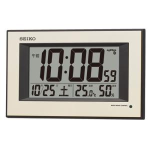 SEIKO 電波 デジタル 置き時計 温湿度表示付き 自動点灯タイプ SQ438G｜re-net
