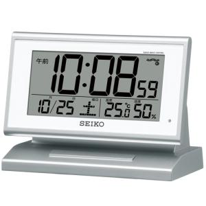 SEIKO 夜でも見える自動点灯タイプ 目覚まし時計 電波クロック SQ768S｜re-net