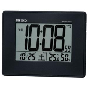 SEIKO 電波デジタル 掛け置き兼用 温湿度表示付き 目覚まし時計 SQ770K｜re-net