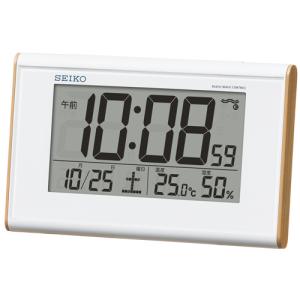 SEIKO 電波デジタル 温湿度表示付き 目覚まし時計 SQ771B｜re-net