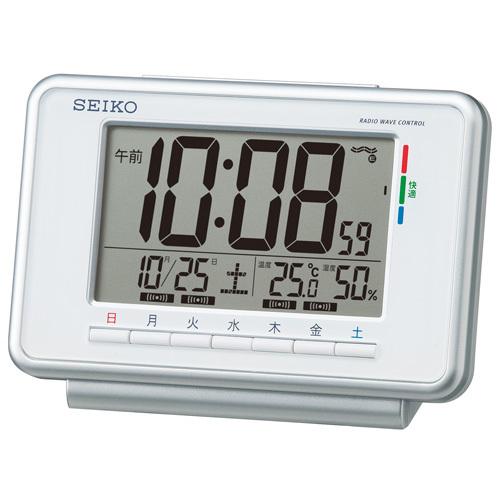 SEIKO フルオートカレンダー/温湿度表示機能付き ウィークリーアラーム デジタル電波時計 SQ7...