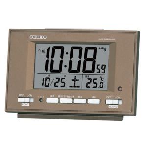 SEIKO 夜でも見える自動点灯タイプ 目覚まし時計 電波クロック SQ778B｜re-net