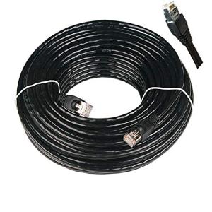 100M NIMARUNI CAT5e 屋外仕様 2重被覆 LANケーブル 屋外用 コネクタ付 インターネットケーブル 難燃性 耐候性 ブラック