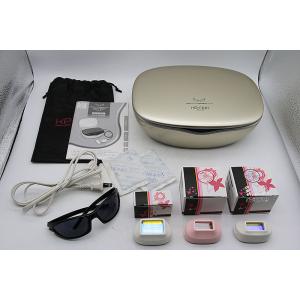 △エムテック Ke-non ケノン ver.6.3 シャンパンゴールド 眉毛脱毛器付属 カートリッジ多数あり 中古並品