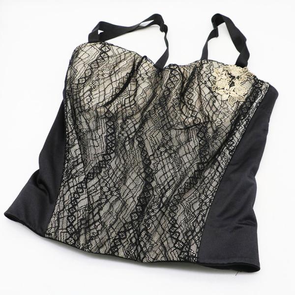 　 マルコ サラヴィール 1/2ロングブラジャー C80 ブラック×ベージュ 中古良品