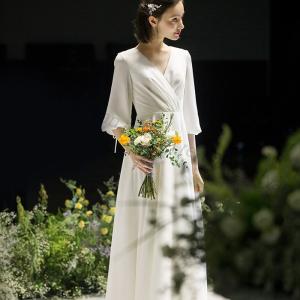 ウエディングドレス aライン 花嫁 結婚式 パーティードレス