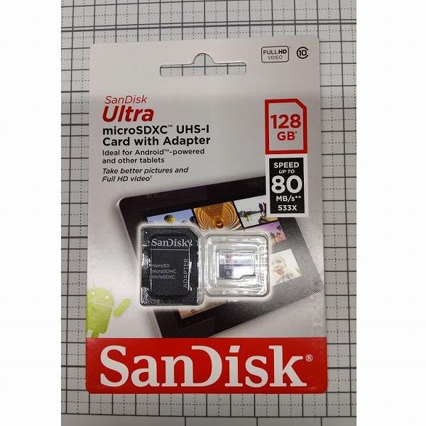 マイクロSD microSDXC 128GB　80MB/s SanDisk　海外パッケージ品 Ult...