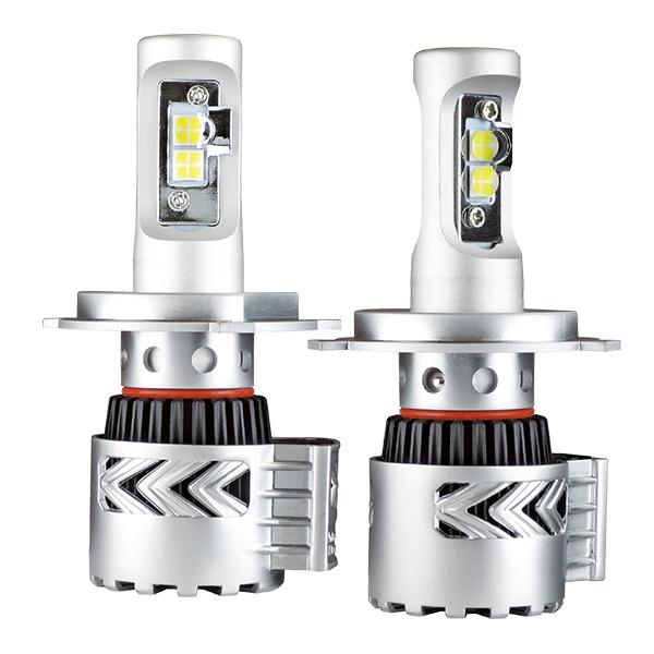 R.A.C 汎用LED 6700ケルビン 6000ルーメン 12V36W H4装着車用