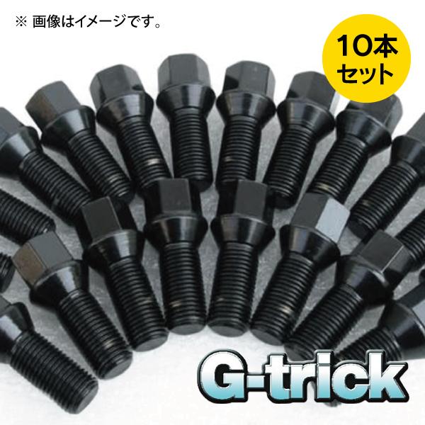 G-trick ホイールボルト 10本セット ブラック M14x1.25 60テーパー 17HEX ...