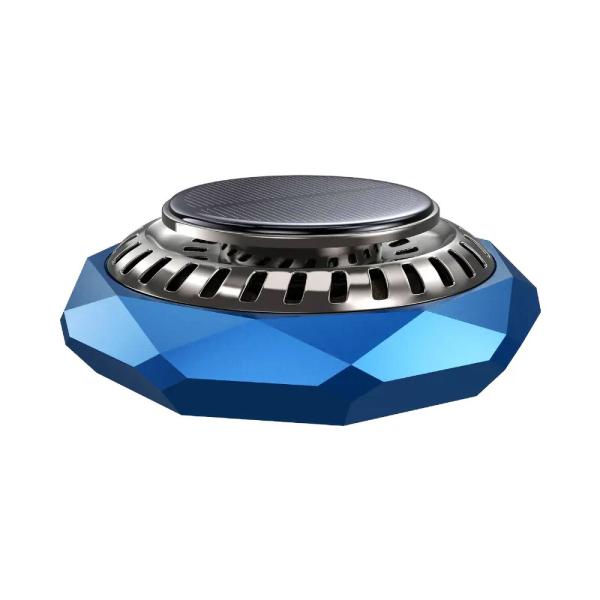 車載用芳香剤！！ R.A.C ソーラーファン アロマディフューザー 合金クリスタルカット/ブルー ※...