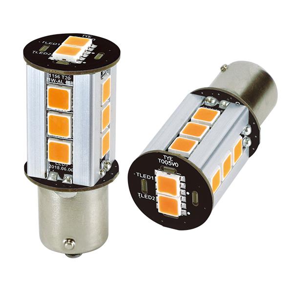 R.A.C LED PY21W S25 12V21W ハイフラ防止回路内蔵 発光色アンバー 2個入り...