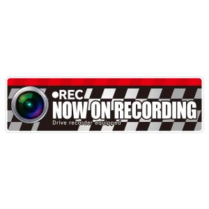 RAC ドライブレコーダー ドラレコ ステッカー 国旗タイプ チェッカー SR  サイズ幅14.0cmｘ高4.0cm 内容1枚入｜react